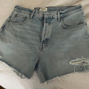 AGOLDE high rise slim Riley jean shorts sz33 NWT